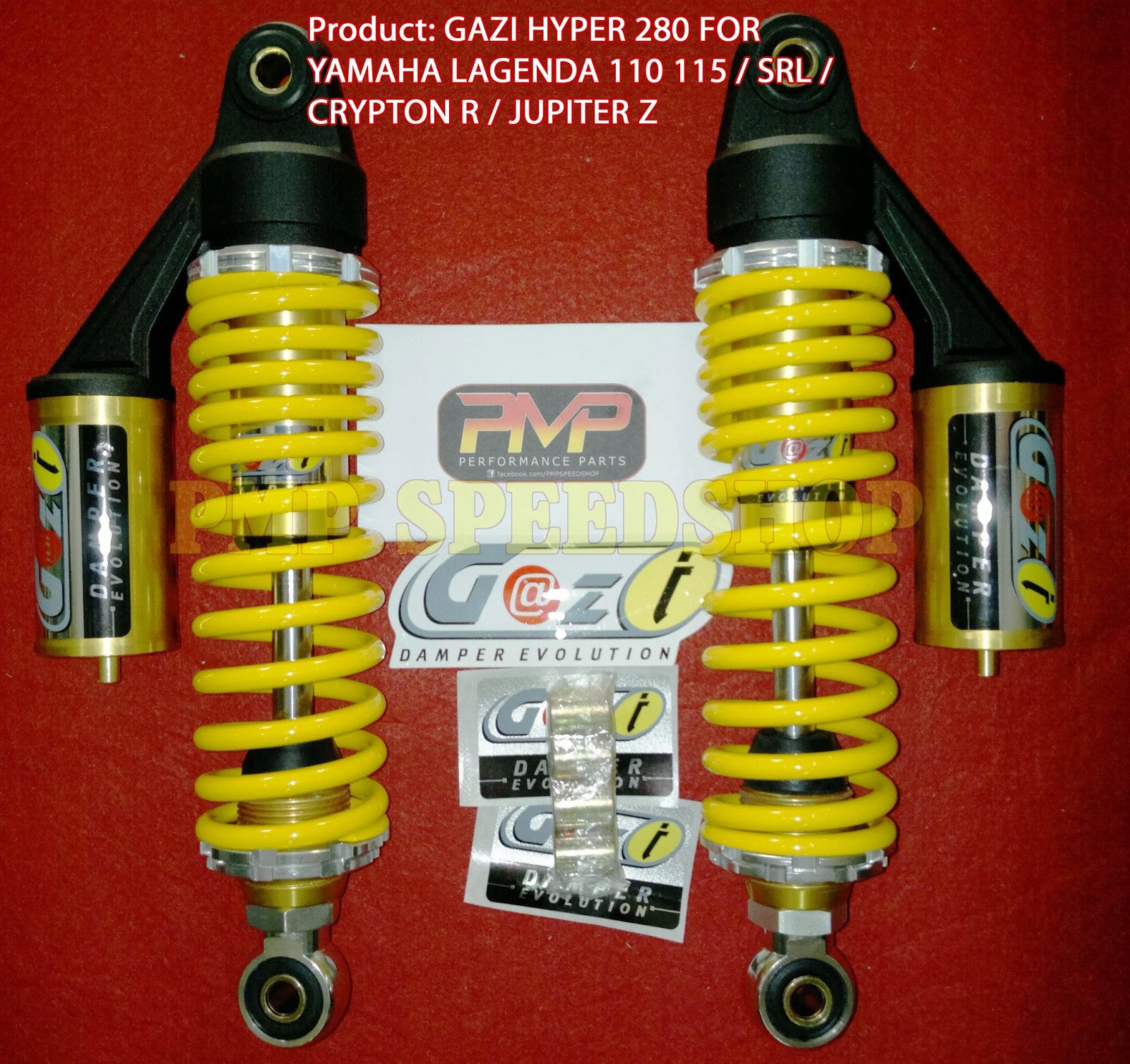 Gas Absorber Gazi Hyper 280 for Yamaha Lagenda 110 115 / Y110 / SS2 / Crypton R / Jupiter Z