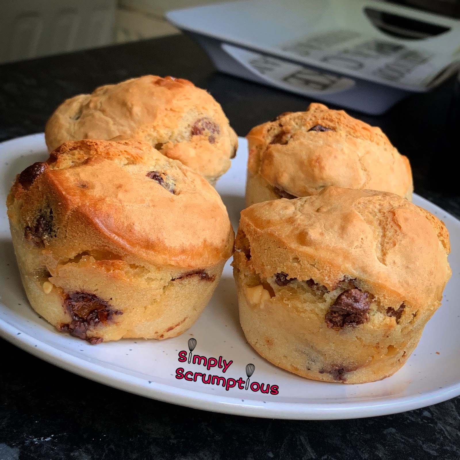 Chocolate Chip &amp; Sultana Muffins - no added sugar, fat or egg! Made ...