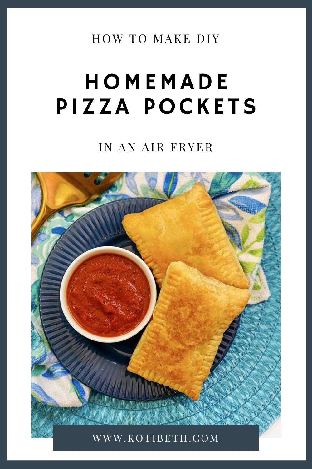 Air fryer pizza pockets