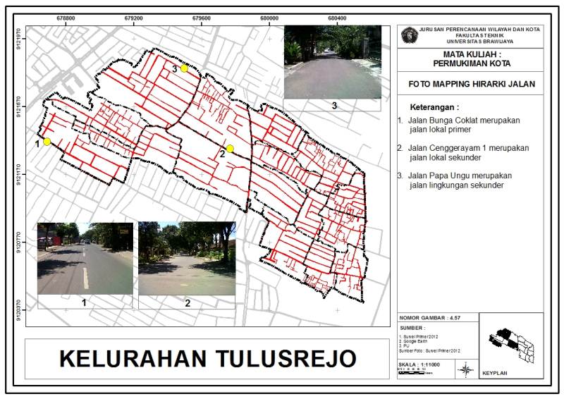 Peta Jalan Permukiman Kota 2012 Foto Mapping Hirarki Gambar