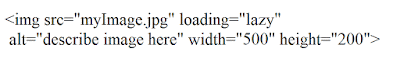 HTML img ellement with loading="lazy" attribute