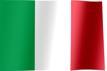 The waving flag of Italy (Animated GIF)