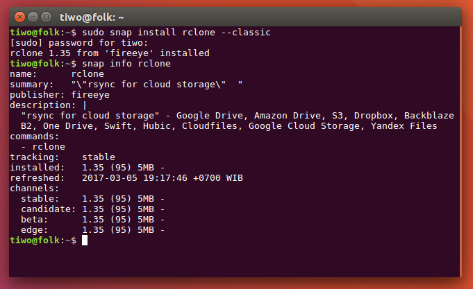How To Install Rclone From Snap Package In Ubuntu Linux Linuxslaves How To Install Rclone From Snap Package In Ubuntu Linux Linuxslaves