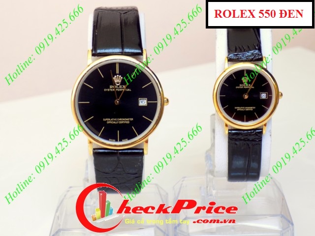 Đồng hồ cặp đôi Rolex 550 đen