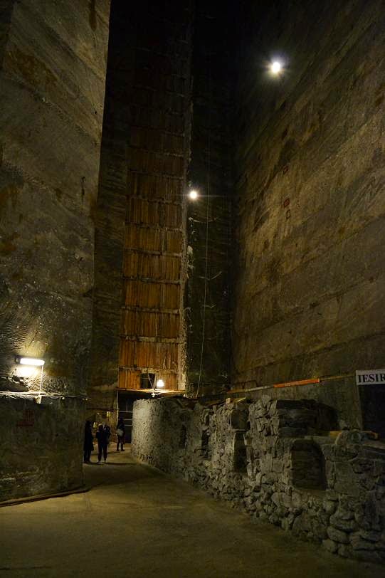 Elevator shaft that facilitates access to the salt mine