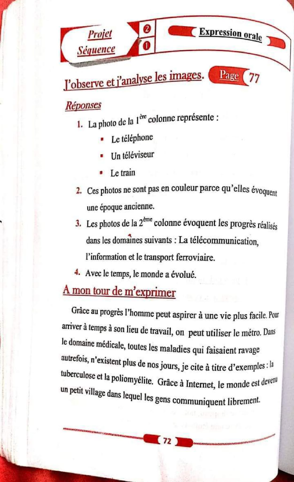 حل تمارين صفحة 77 الفرنسية للسنة الأولى متوسط الجيل الثاني