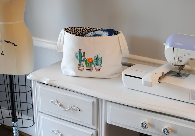 DIY: Embroidery Fabric Basket & Wall Tapestry