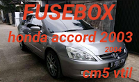 letak box sekring HONDA ACCORD VTIL 2003-2004
