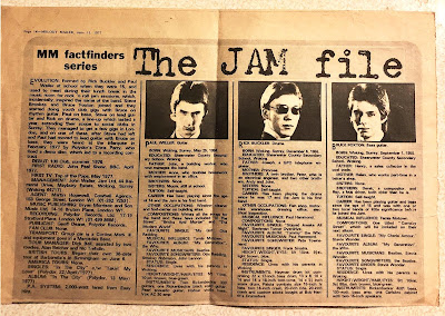 A Melody Maker feature called The Jam File from June 1977