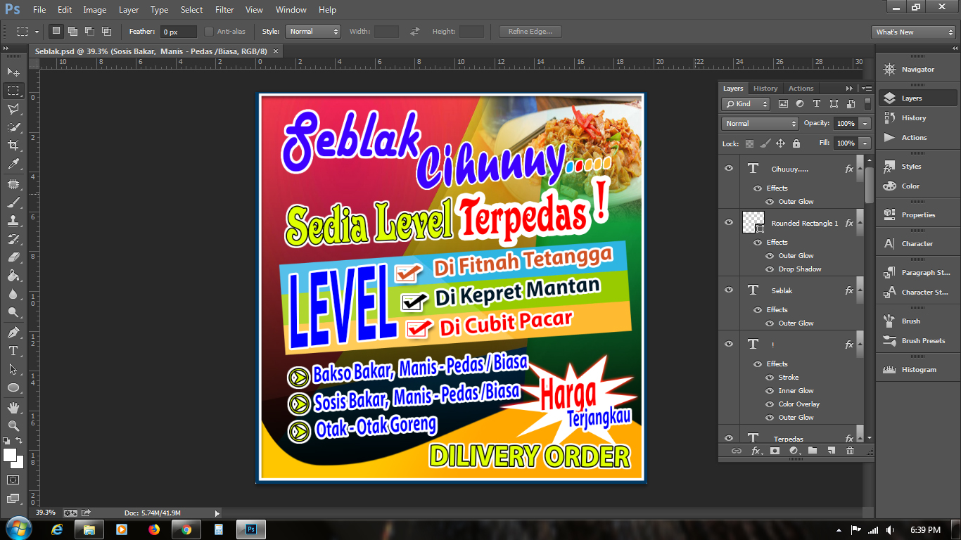 Download Contoh Banner Seblak Unik Lucu Menarik Arie Cellular