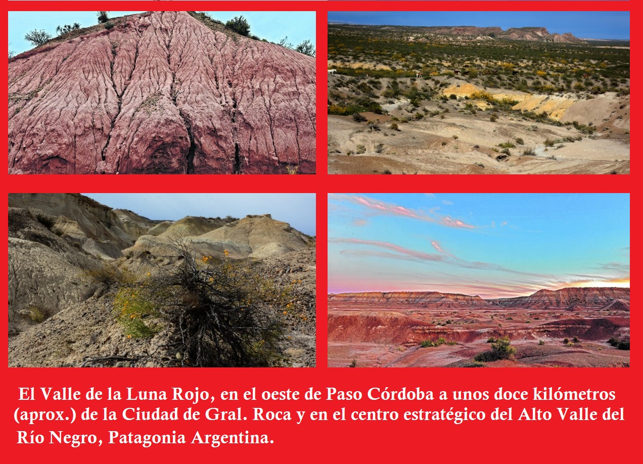 Paisajes de la Patagonia Argentina. Valle de la Luna Roja.