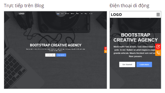 Bootstrap Creative Agency Landing Page Blogger Template