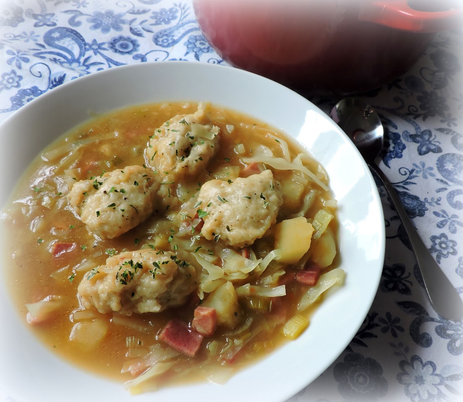 Cabbage & Ham Soup with Cheese Dumplings The English Kitchen