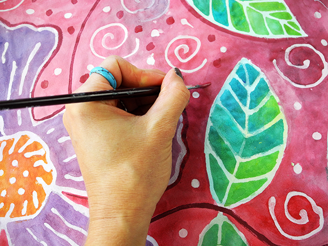 creating with Jules- faux batik fabric