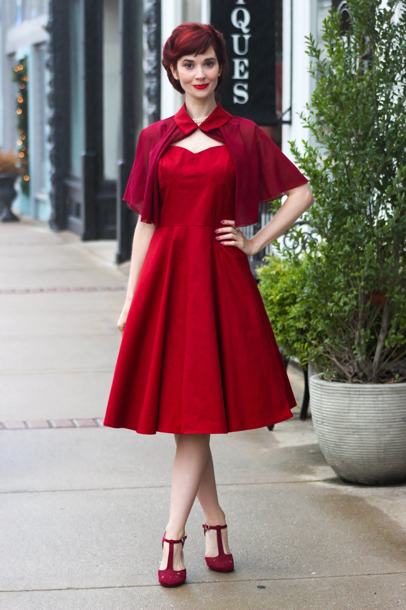 cape patchwork swing dress