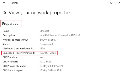 How To Determine Ethernet And Wi Fi Network Adapter Speed