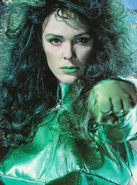 Sesión fotográfica de Brigitte Nielsen para la película Hulka