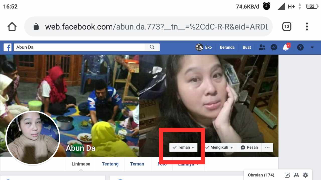 cara melihat permintaan pertemanan terkirim di fb seluler