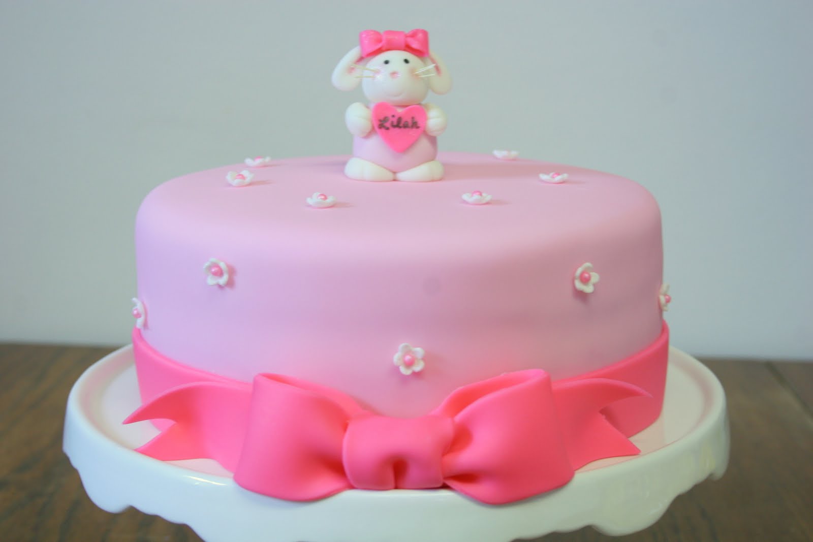 Bunny Rabbit Girl's Baby Shower Cake