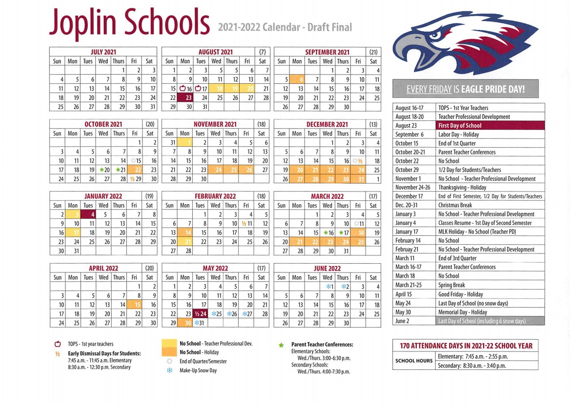 Joplin Schools Calendar 2025 2026