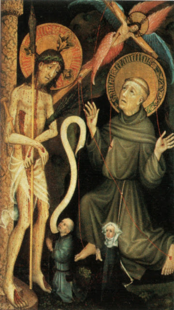 Стигматизация святого Франциска.  Около 1420–1440 годов Wallraf-Richartz-Museum / Wikimedia Commons