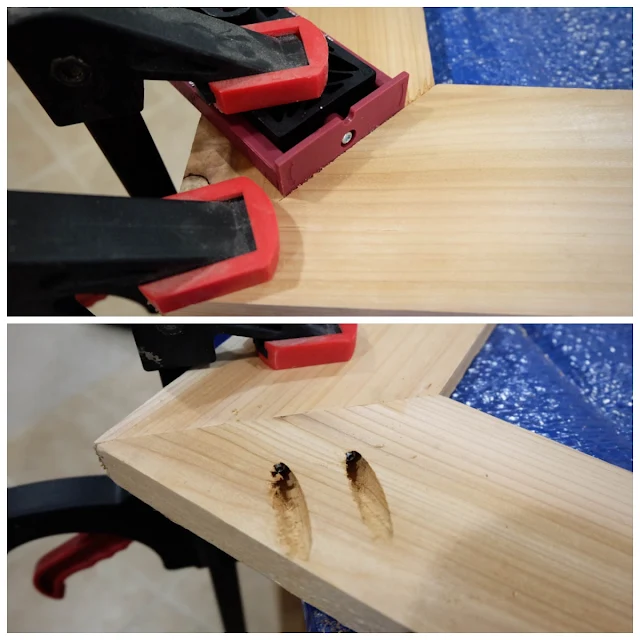 pocket hole jig correct corner placement for angled corners