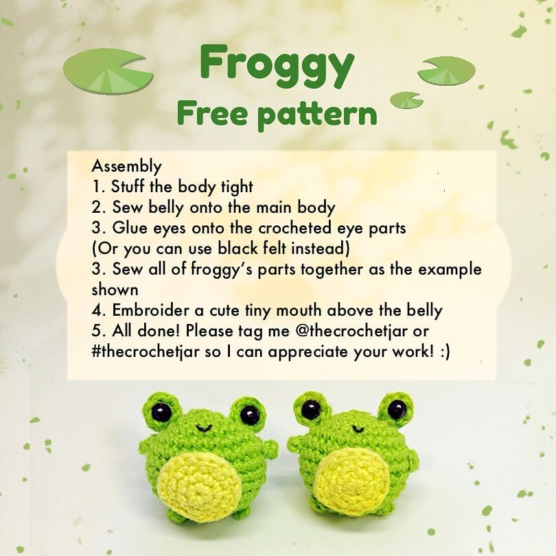 Free amigurumi frog pattern