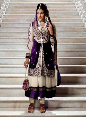 Anarkail Suits 2013 For Girls On This Eid Spacial Purple And White
