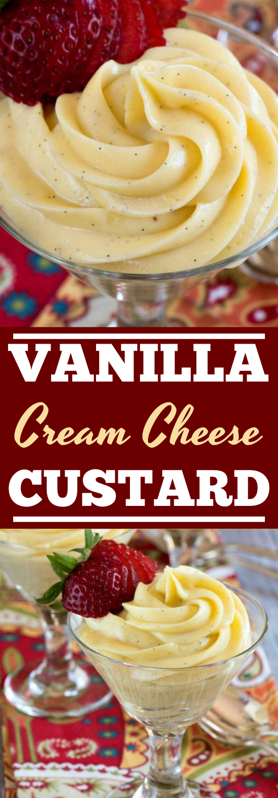 Vanilla Cream Cheese Custard #desserts #easy