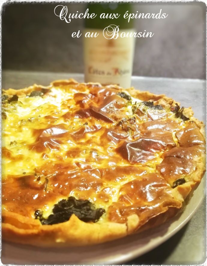 Quiche aux épinards et au Boursin au Thermomix Thermomix & cie....