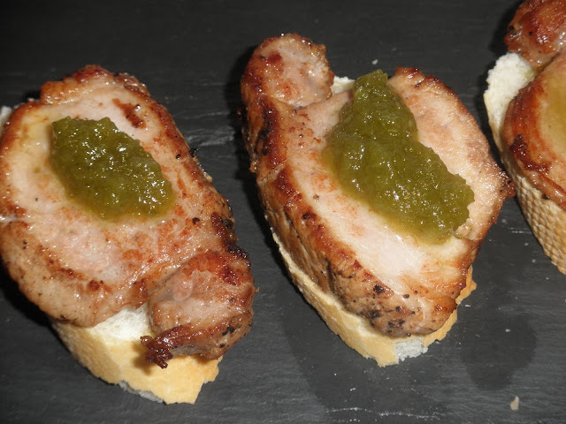  Mermelada de pimientos verdes y Volovan de queso 