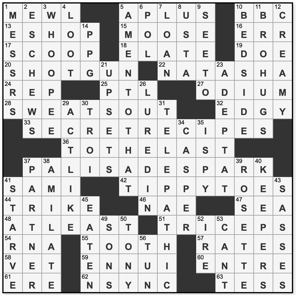 l a times crossword corner saturday december 19 2020 brian paquin