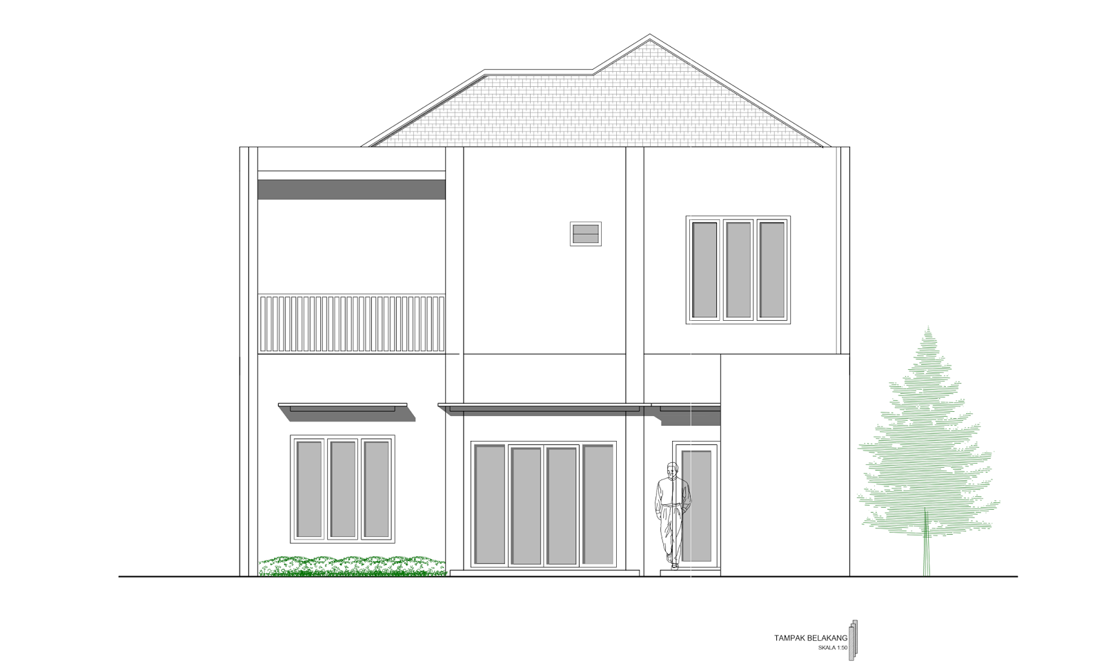 Contoh Gambar Kerja Lengkap Rumah 2 Lantai Mewah Di Yogyakarta