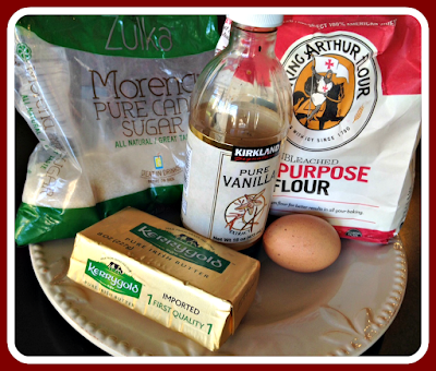 Ingredients for Vanilla Cookie Shells