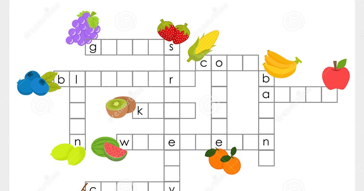 Crucigramas De Frutas Y Verduras Para Imprimir Printable E0F