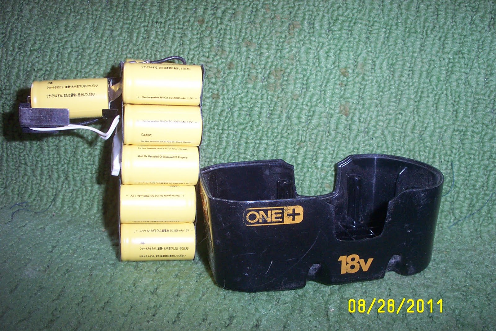 Power Tool Battery Rebuild Batteries before and after rebuilding