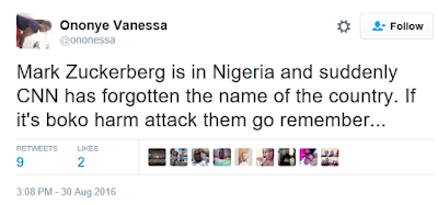 1a2 Nigerians react after CNN omitted 'Nigeria' In Mark Zuckerberg's visit report on Twitter