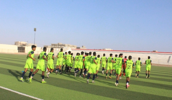 بالصور | تدريبات المنتخب اليمني الأولمبي ضمن المعسكر الدريبي الداخلي في محافظة المهره