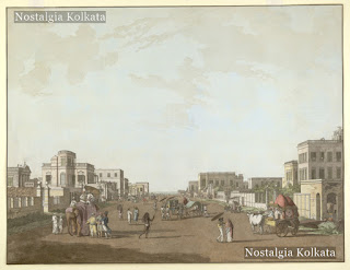 View of the south from half-way down the Old Court House Street that ran between the south east corner of Tank Square and the Esplanade, Calcutta, 1788