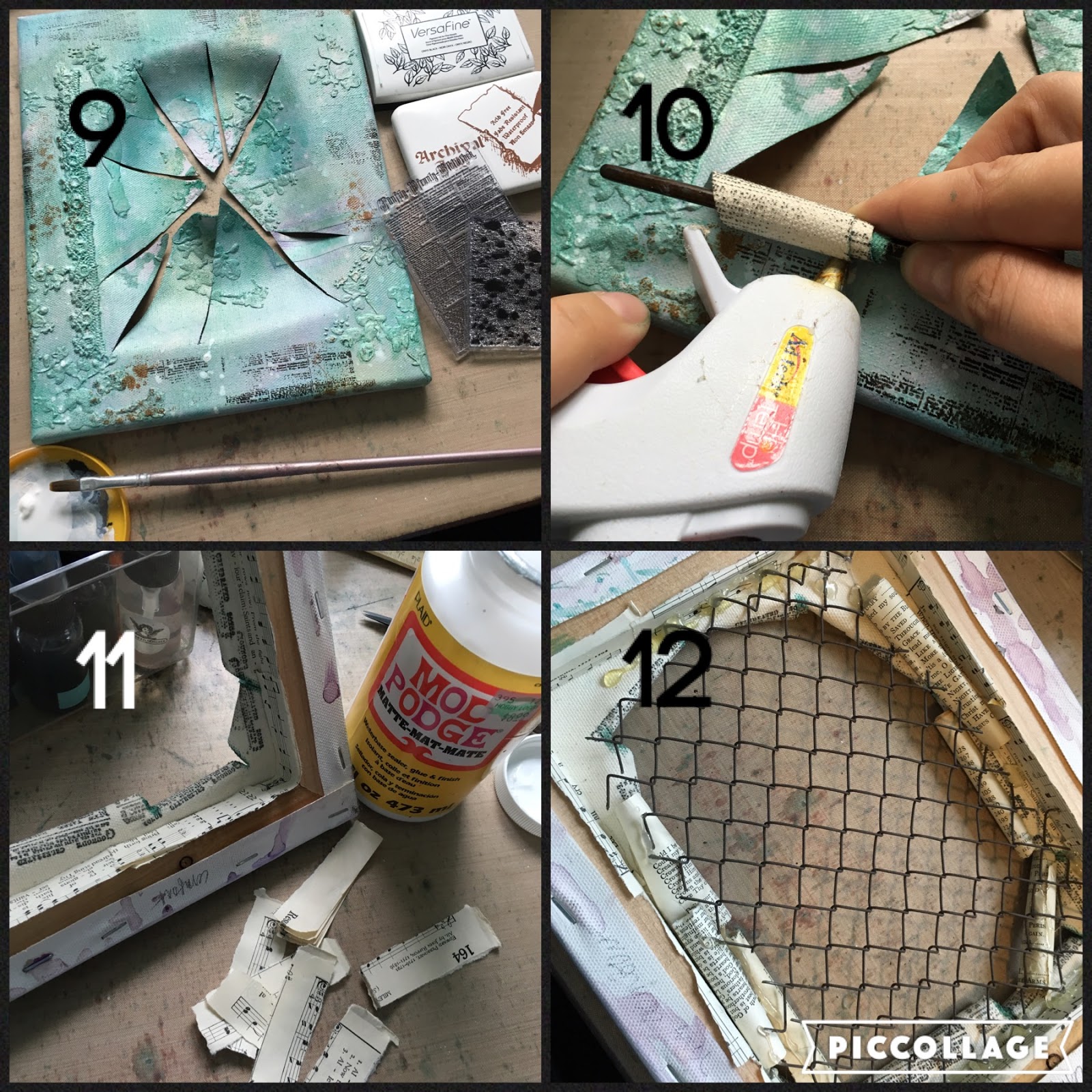 SewPaperPaint Bird Canvas Shadow Box Tutorial