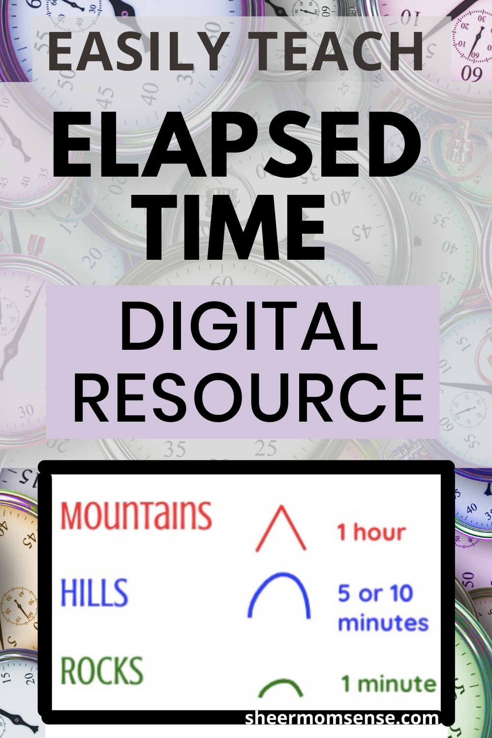 Easily Teach Elapsed Time Digital Resource Sheer Momsense