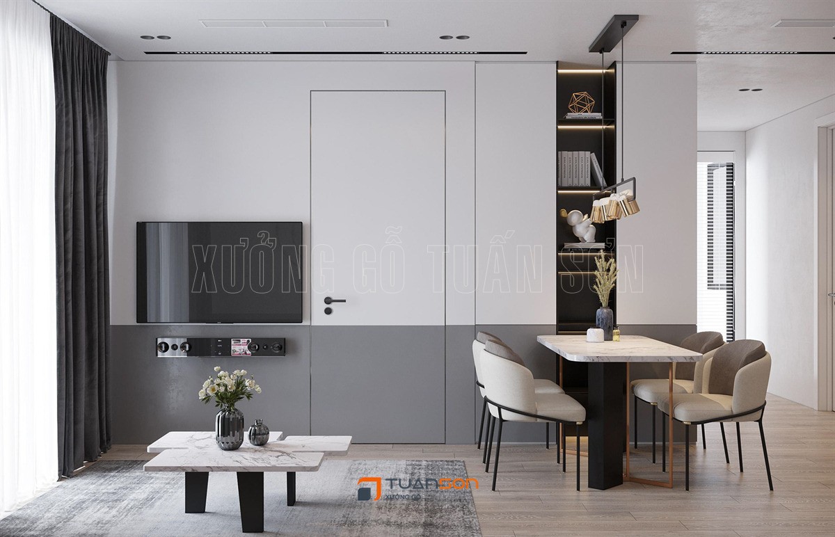 Thiết kế nội thất căn 2PN+2WC (62m2) Vinhomes Smart City Thiết kế nội thất căn 2PN+2WC (62m2) Vinhomes Smart City