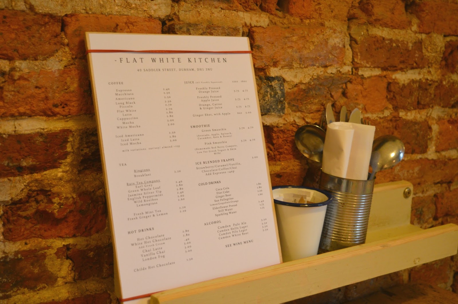 Brunch at Flat White Kitchen, Durham New Girl in Toon