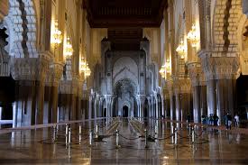 inside the Hassan  II Mosque  