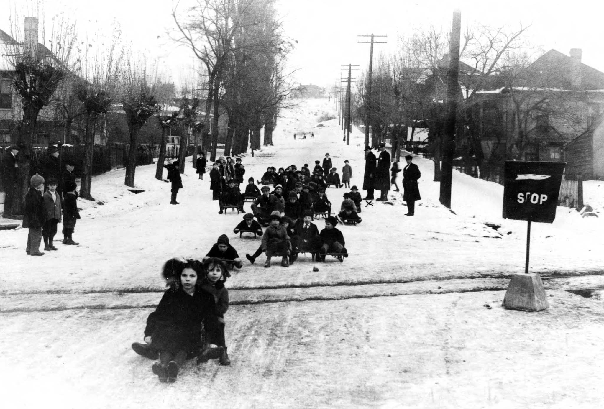 Rachel's SLC History Sledding in the Streets of Salt Lake