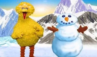 Journey to Ernie. Big Bird finally finds Ernie as a snowman. Sesame Street Episode 4071