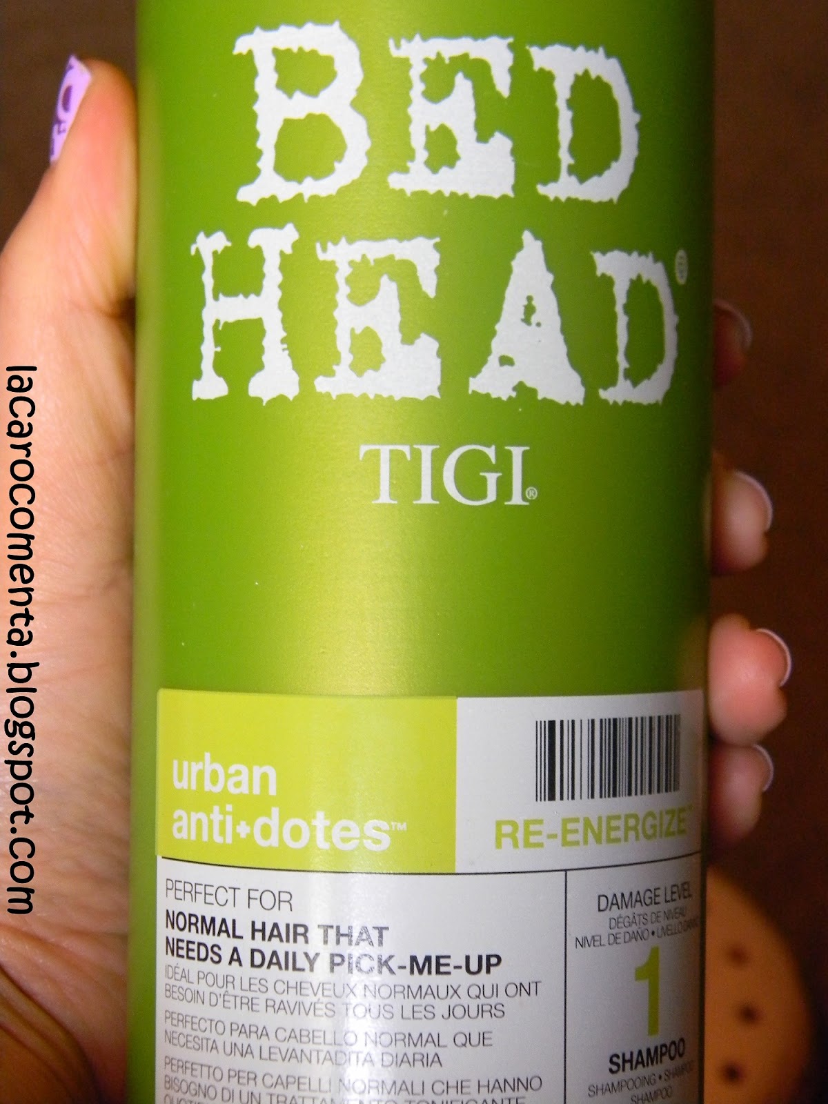 La Caro comenta TiGi Bed Head Urban Antidotes Level 1 ReEnergize