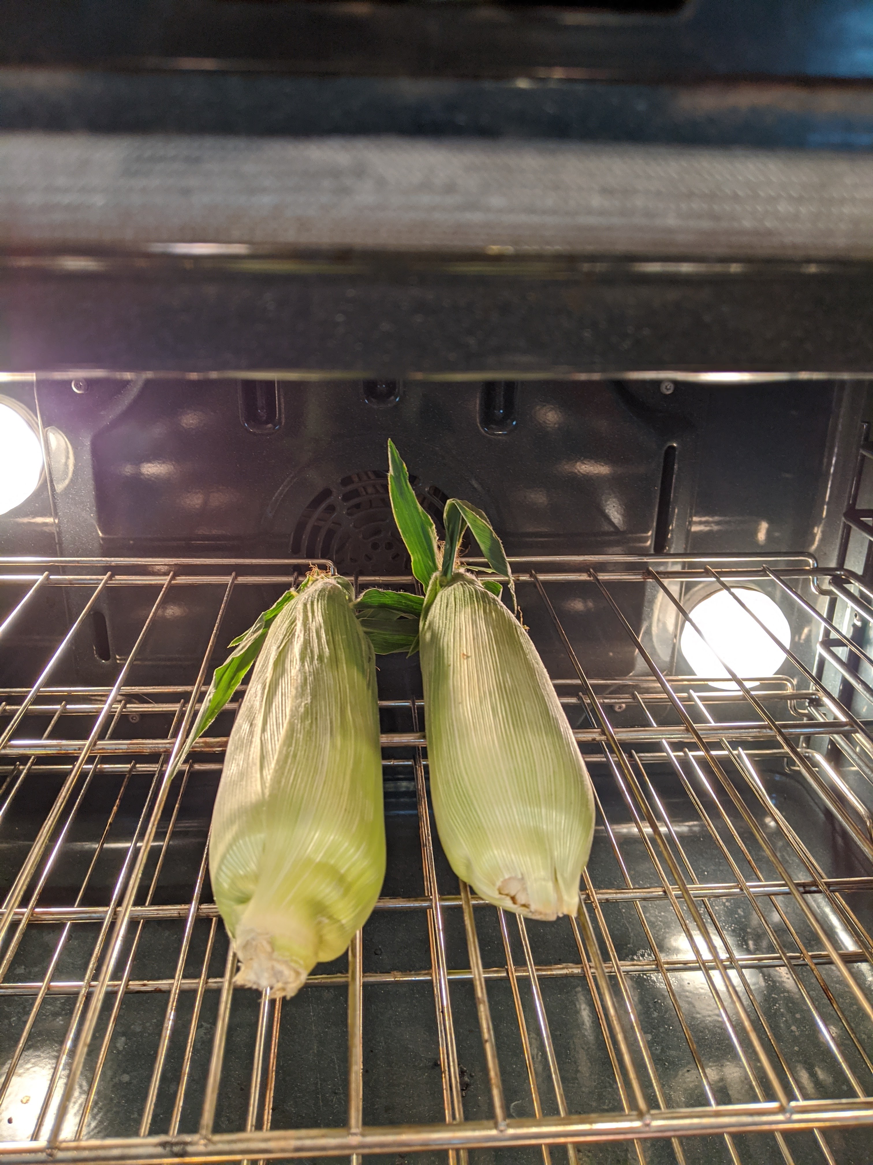 Oven Roasted Corn on the Cob in the Husks