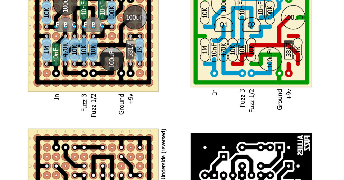 Perf and PCB Effects Layouts: Allies Fuzz