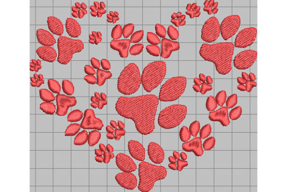 Paw heart love  svg files